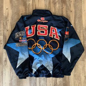 Champion USA Olympic Men's Jacket - Black and Blue